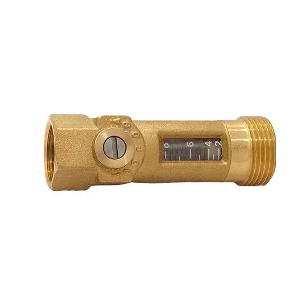 DN15DN20 Balancing Valve Spring Flow Meter, Brass Flow Readout 1-3.5 L/min 2-8 L/min Sight Glass Control Valve Brass Flow Meter