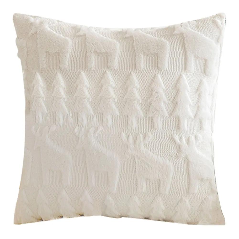 Christmas Pillow Covers Christmas Decor Soft Plush Pillowcase Couch Cushion Case Winter Holiday Decor For Home 45x45cm