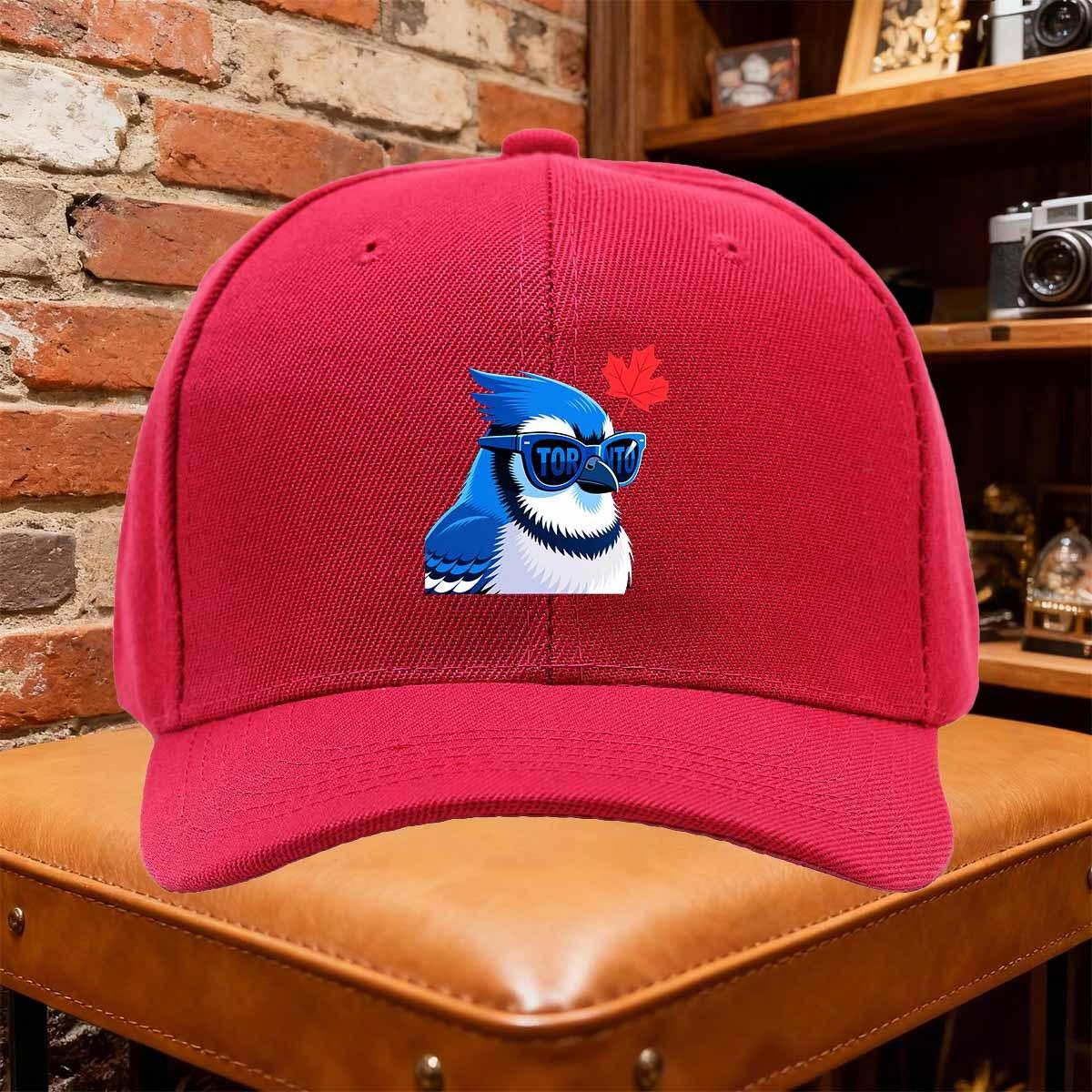 Unisex Toronto Maple Leaf Blue Jay Trucker Hat Adjustable Snap Cap with Maple Leaf Jay Bird Outdoor Cap Suitable for Ca 1pc
