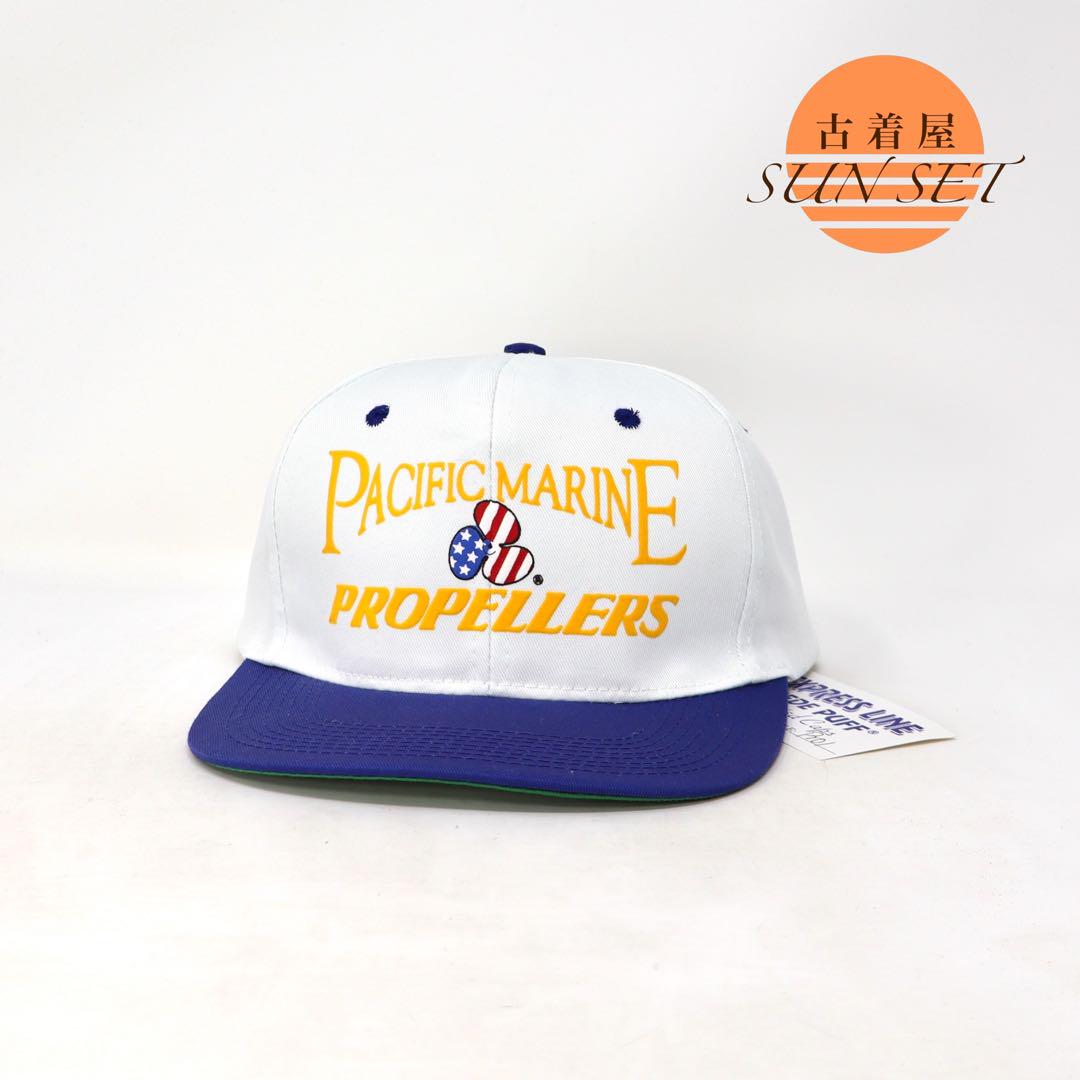 

[USED] Vintage two-tone print cap with company logo, vintage American style