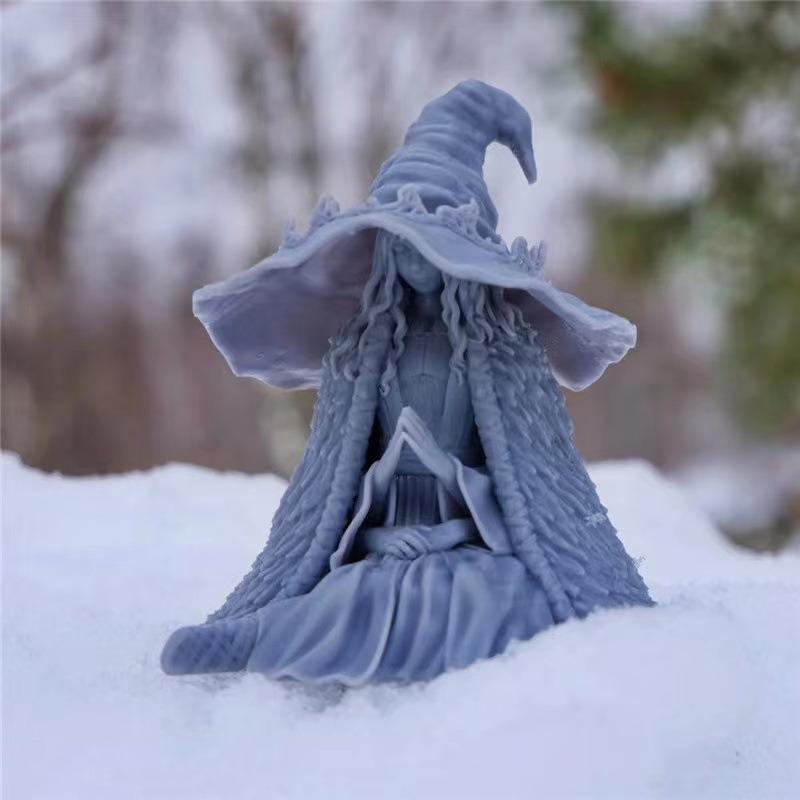 1PC Witch Witch Resin Ornament Elden Ring Design Ornament Ice and Snow Creative Home Design