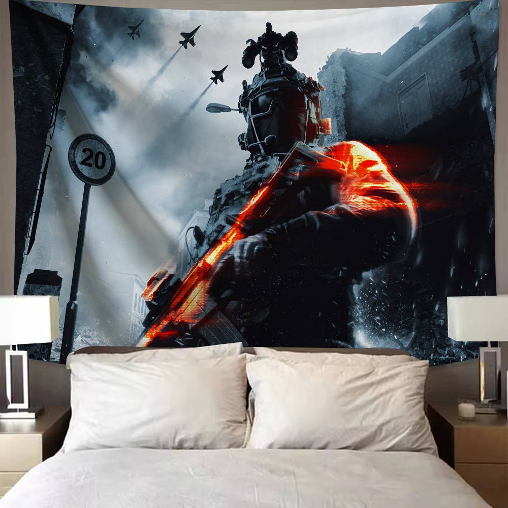 Nová FPS Hra Battlefield 6 Cool Tapiserie Pozadí Závěsná Látka Ložnice Tapiserie Dekorace Místnosti Estetická Tapiserie Závěs na Zeď