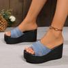 Fashion Wedge Sandals Women Comfortable Walking Shoes Outdoor Casual Anti-slip Summer Trend Lightweight Platform Slipper Slides Women