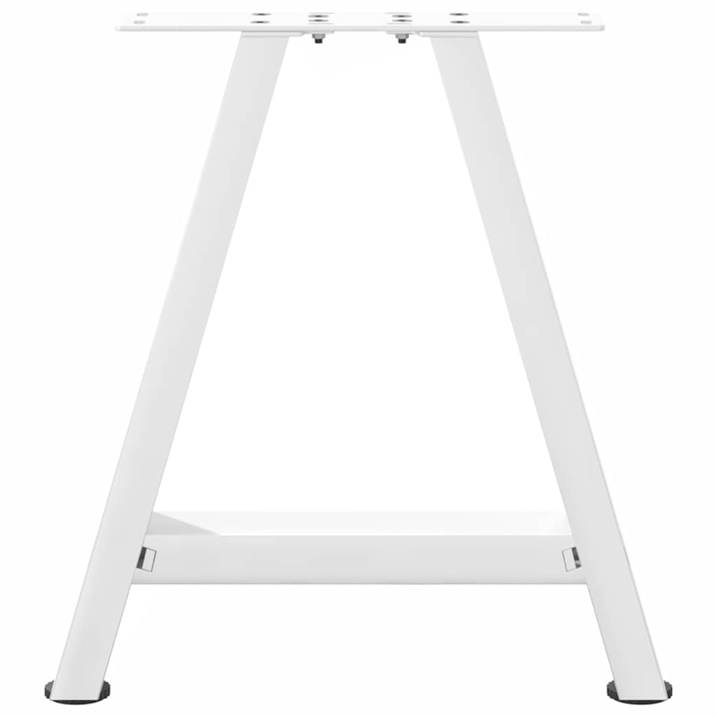 Vidaxl Coffee Table Legs, 2 Pcs, White, 50X(42-43) Cm, Steel