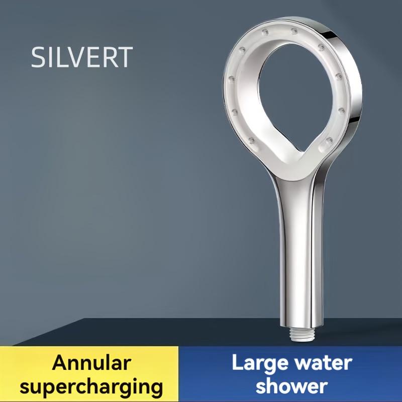 

Креативная душевая головка Hollow Spray Handheld Single Mode ABS Big Panel High Pressure Head Nozzle Bathroom Accessories серебряный