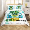 Pineapple Duvet Cover Set Fruit Pineapple Print Single Queen Bedding Set for Kids Adults Bedroom Luxury Decor King Duvet Covers