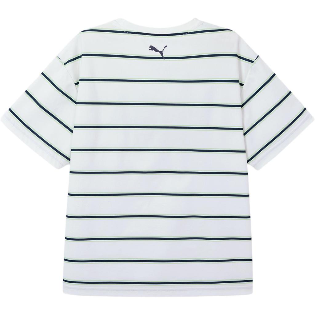 PUMA T Shirt White Green Unisex 353226117212-00314