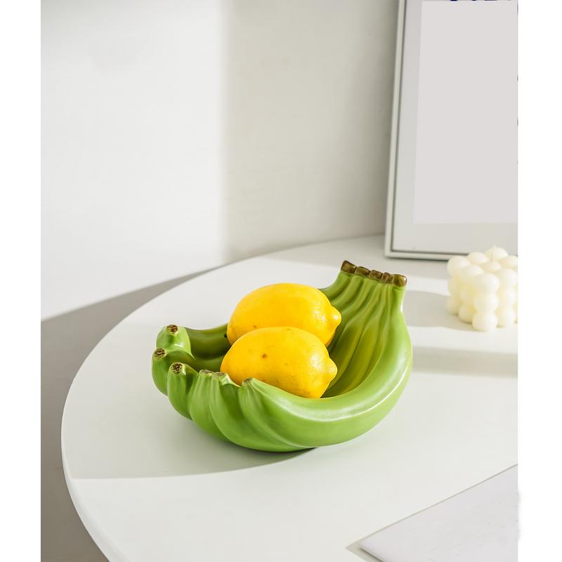 Ceramic Banana-shaped Ceramic Bowls Exquisite Snacks Snacks Decorative Plate Restaurant Hotel Storage Tray Home Decoration