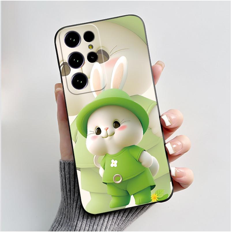 Oukitel C61 Pro maciņš Oukitel C61 GT vāciņš Luksusa Jauka Sirds Zaķis Smieklīgs Melns TPU Mīksts Silikona Aizsargājošs Tālruņa Maciņš