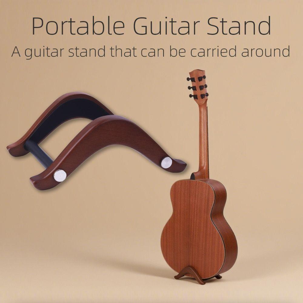 Wooden Guitar Display Holder Adjustable Width Ukuleles Bracket  Studio Use
