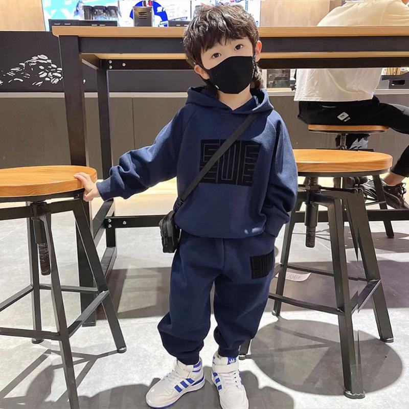 Boys' Spring 2025 Toddler Street Style Two-Piece Outfit: Cool and Handsome Children's Clothing Set