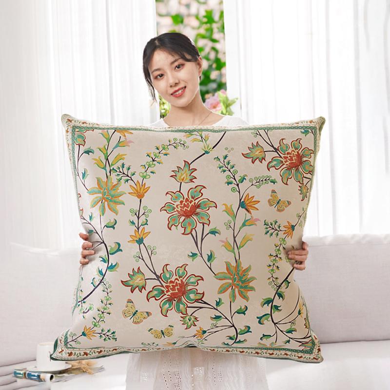 American Retro Sofa Bed Backrest - Large, Super Soft Throw Pillow with High-End Pillowcase (Core Not Included)
