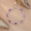 Argento Sterling 925 Colore Gioielli Tesoro Citrino Naturale Ametista Topazio Bracciale Donna