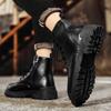 Men's Leather Boots Four Seasons Outdoor Casual Hiking Boots Retro Fashion Work Boots Thick Bottom Ankle Boots Anti-slip 2025