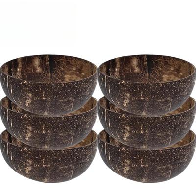 Wooden Salad Ramen Bowl Coconut Wood Spoon Set Coco Smoothie Kitchen Tableware Coconut Bowl