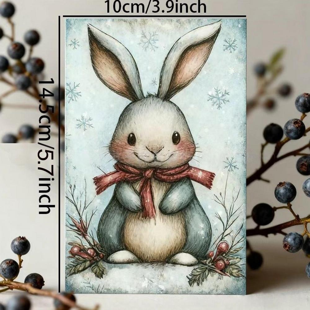 

Різдвяні листівки в стилі вінтаж, 20 штук, тематика снігу, подарунки на вечірку, вінтажні листівки з гномами, тваринами, для дітей, дорослих, колекціонерів, сім ї фіолетовий