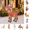 Christmas Decorations Outside Light Up Animals Dog Santa Supplies Clausoutside