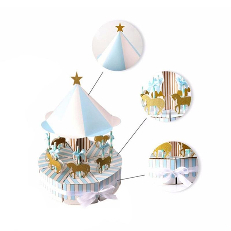 Karussells Süßigkeitenboxen für Hochzeitsgeschenke Kindergeburtstagsfeier Dekoration Geschenkbox Süßigkeitenbehälter