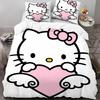 Home Textile Three-Piece Simple Cartoon Digital Printing Quilt Pillowcase Bedding