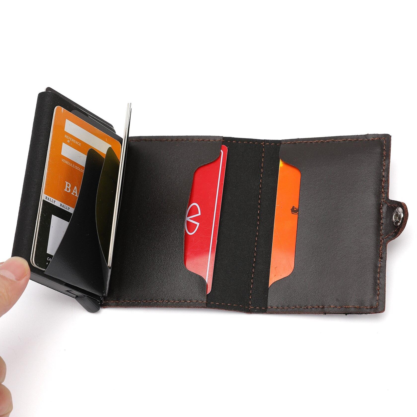 Кошельки Rfid для мужчин с держателем Airtags из натуральной кожи Держатель кредитной — фото 4