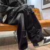 Fashion Stars Towel Embroidery Brown Men Jeans Pants Y2K Clothes Straight Hip Hop Cotton Trousers Pantalon Homme