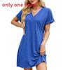 Knit Fabric Casual Dress With Vneck And Loose Fit For Spring 2025 Women
