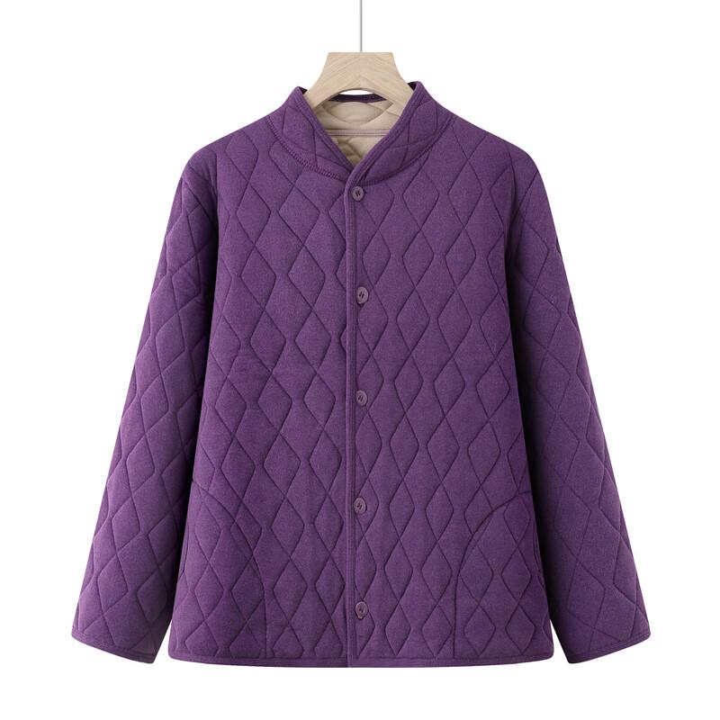 Elderly Women's Winter Velvet Padded Jacket