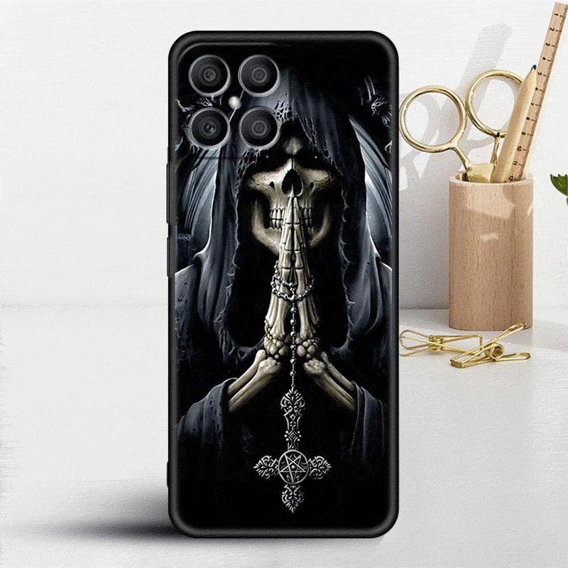 Retro Skull Butterfly Case For Honor X8 X8a 90 X9a 8X 70 50 20 Magic5 Pro 9X P60 P50 Black Soft Phone Funda