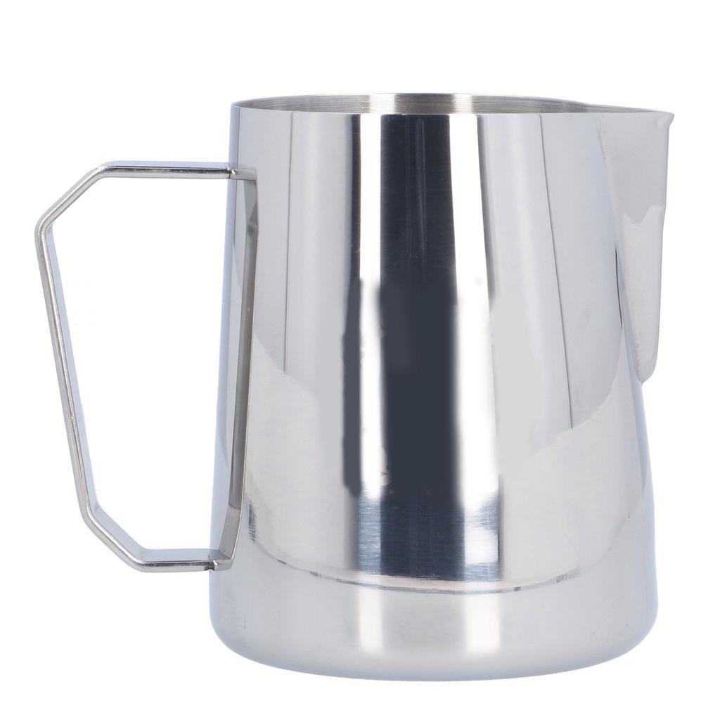 Milk Frothing Pitcher Stainless Steel 600ML Steaming Pitcher for Milk Frother   Arts(600ml;with  : )