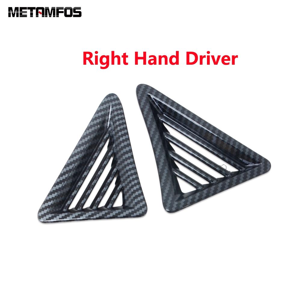 For Toyota Alphard Vellfire 2016-  Carbon Fiber Front Air Condition Vent Outlet Cover Trim Bezel Interior Accessories