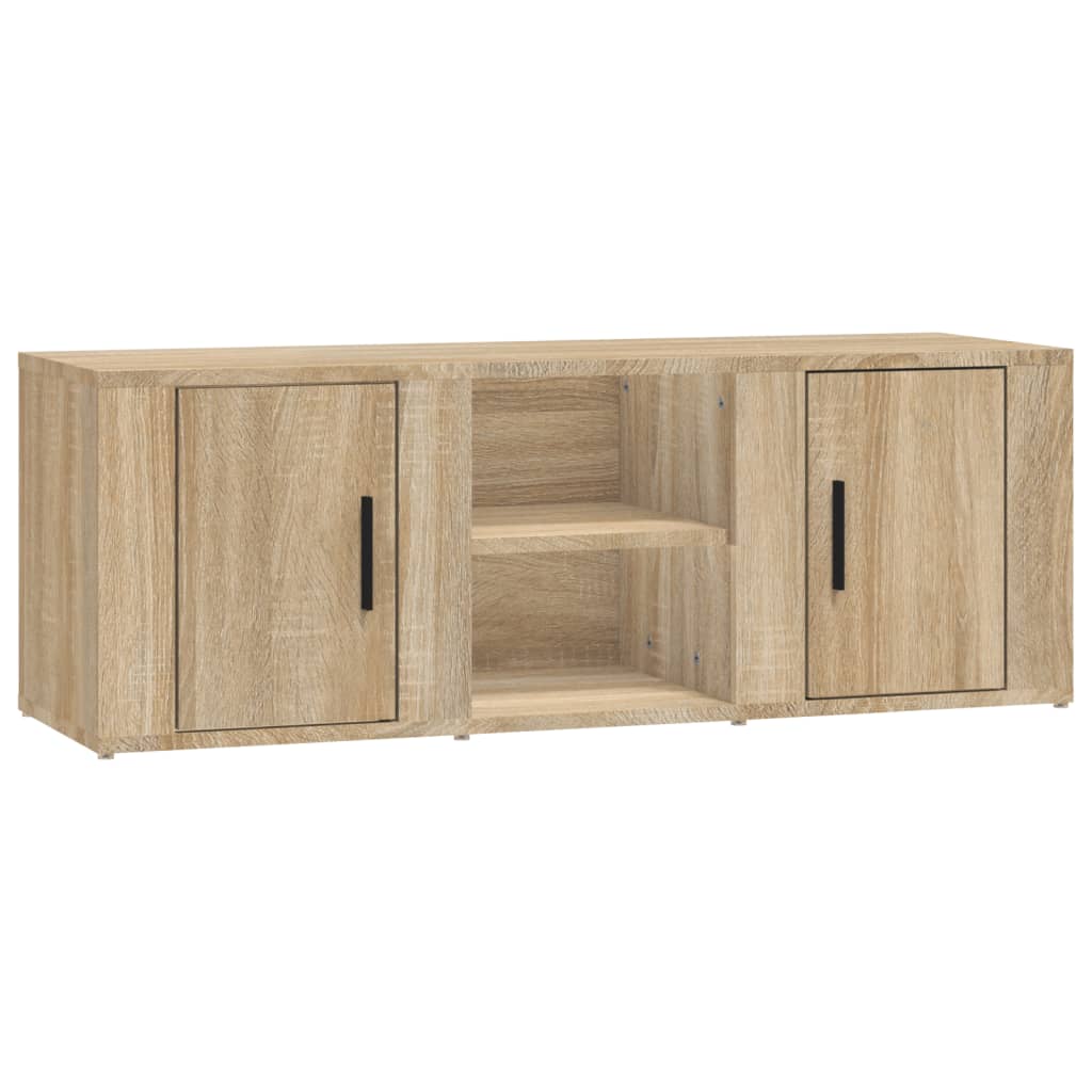 TV Cabinet In Sonoma Oak Finish 100 X 31.5 X 35 Cm Particleboard