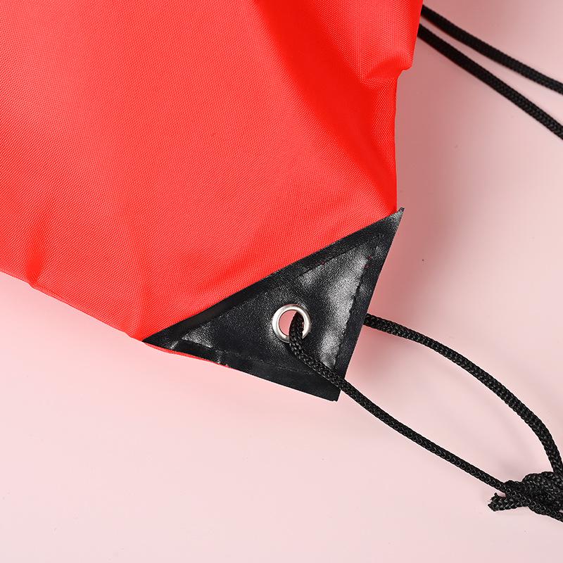 Custom Waterproof Oxford Cloth Sports Drawstring Backpack with Zipper for Students