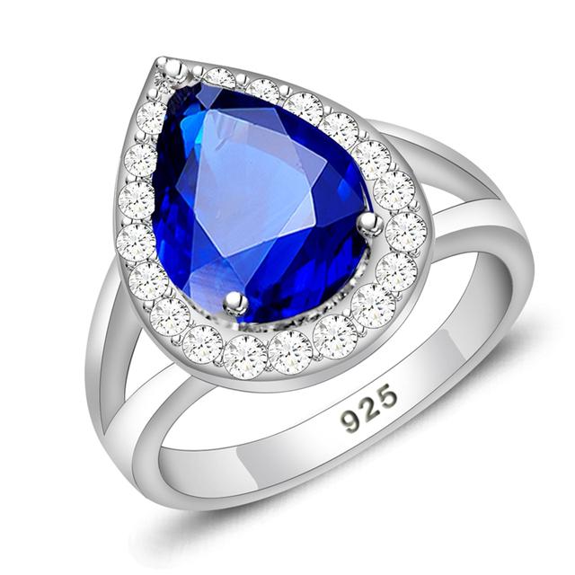 Water Drop Ring Green Cubic Zirconia White Cz For Women Wedding Wedding /Engagement /Party /Gifts Ring