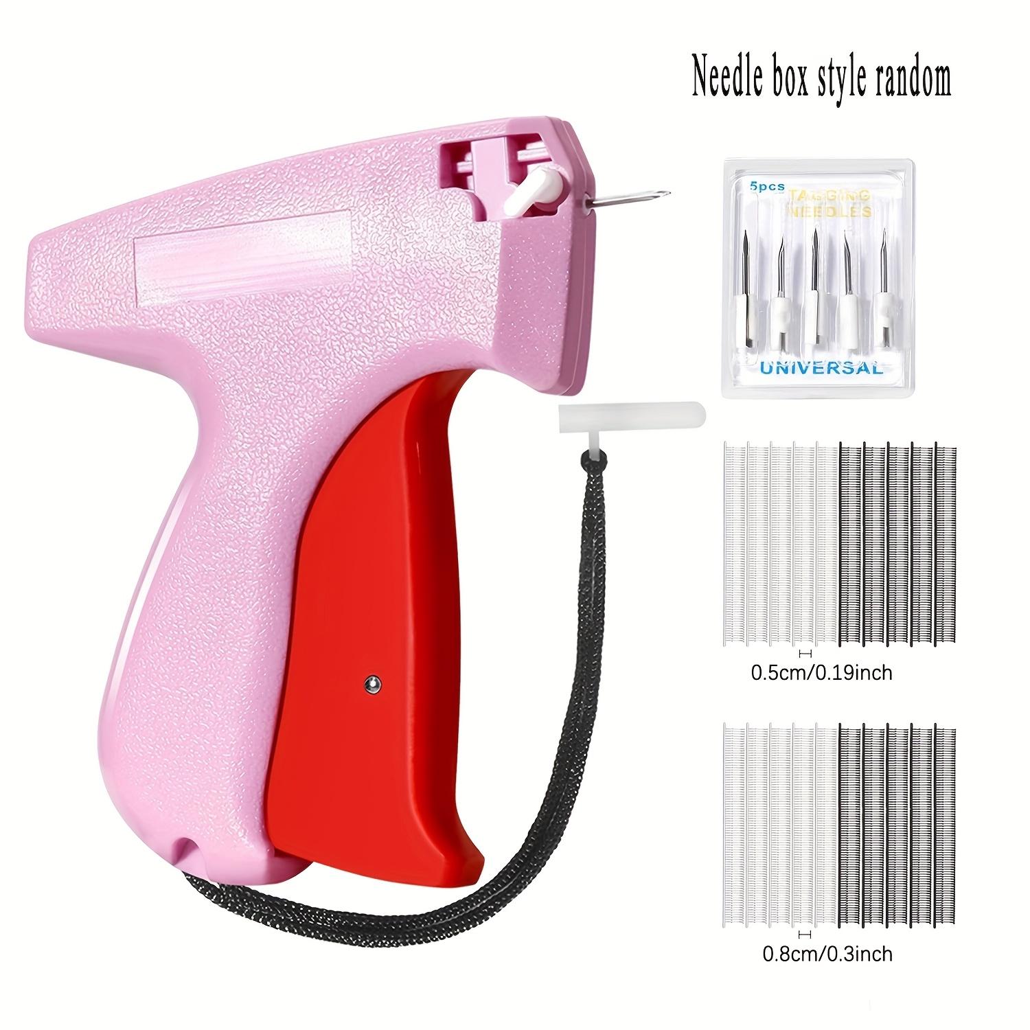 

1 шт. Стежковый пистолет для одежды - Ручной стежковый пистолет Быстрый фиксатор одежды - Пистолет для бирок - Включает 6 игл, 500 черных крепежей и 500 белых крепежей