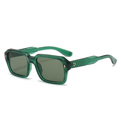 SHAUNA Vintage Square Women Punk Rivets Sunglasses Fashion Clear Ocean Gradient Lens Shades UV400 Men Sun Glasses