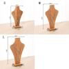 Hanging Shelf Necklace Display Stand Walnut Wood Mannequin Necklace Display Rack Jewelry Rack