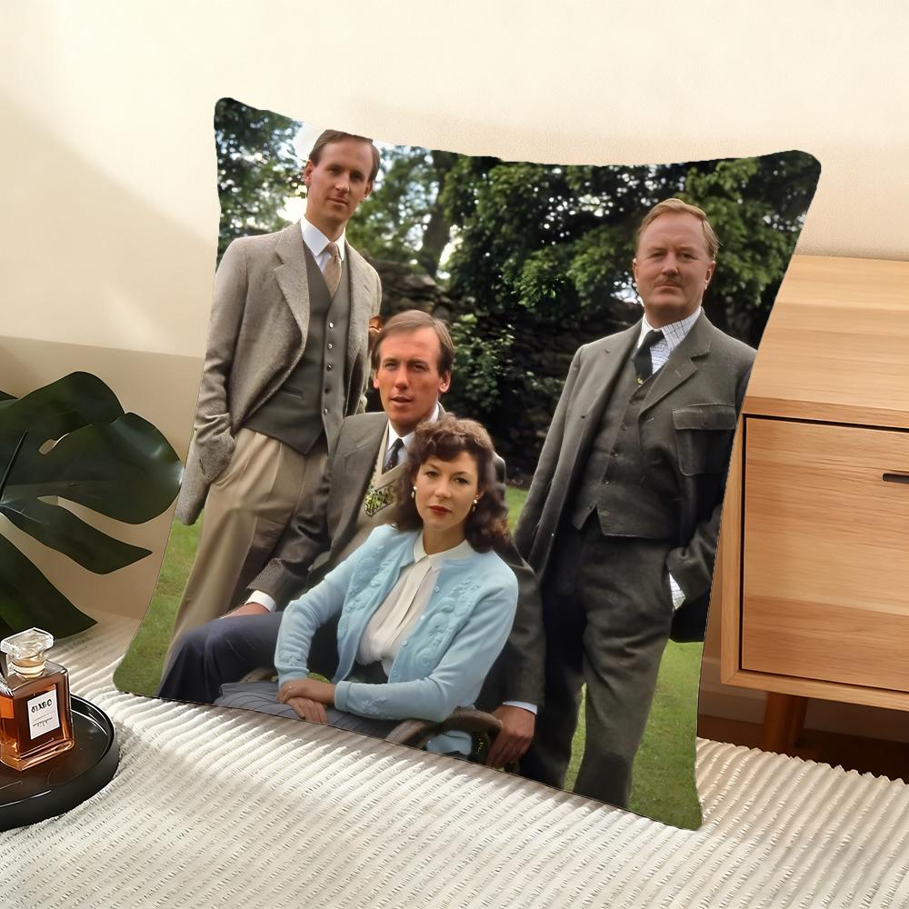 Cushion Cover Silky Short Plush Home Sofa Cushion Cover - Invisible Zipper Home Decoration All Creatures Great & Small 12x12Inch