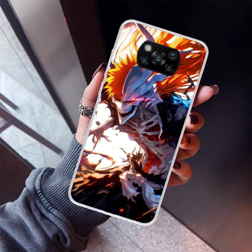 

Kurosaki Ichigo Bleach Phone Case For Xiaomi Poco X7 X6 X5 Pro F7 Ultra Redmi 15C 15 13 13C 12 12C 10 10A 10C 9 9A 9C 9T Shell P Xiaomi Poco F7