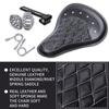 1 SET Motocyklové retro kožené sedlo Solo+3" pružinová konzola pro Harley Custom Chopper Sportster Bobber Honda Yamaha