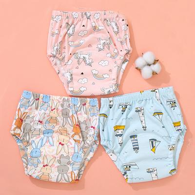 6 Layer Waterproof Reusable Cotton Baby Training Pants Infant Shorts Underwear Cloth Baby Diaper Nappies Panties Nappy Changing