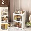 1Pcs Foldable Desktop Storage Box Acrylic Cosmetic Storage Cabinet Multi Layer Dust-Proof Large Capacity Desktop Organizer
