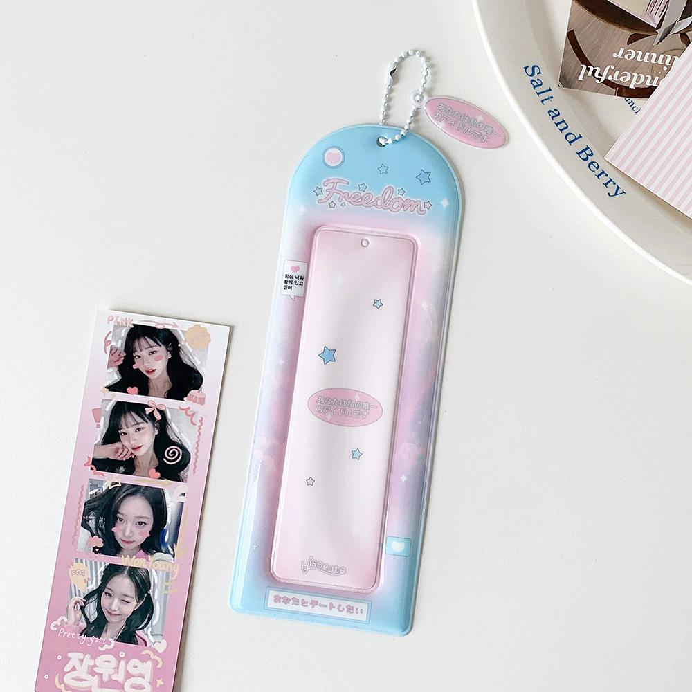 PVC Multi Stars Photo Booth Frames Gradient Colors Photo Booth Card Holder For 2x6 Inch Photo Strips 2 x 6 Bookmark Album синий