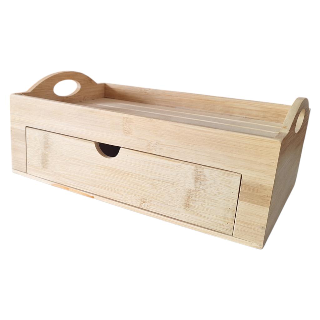 Bamboo Box Organizer Tray Container For Cosmetics Products 7 Pr`Egrody