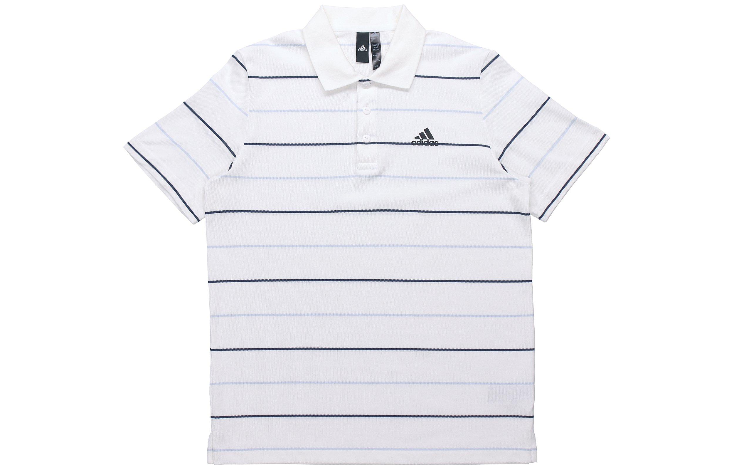 Adidas Polo Shirts Men s White Polo Collar Moderate Straight Fit GP1000 S