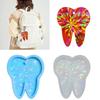 Big Tooth Holographic Light and Shadow Ornaments Silicone Epoxy Keychain Molds DIY Pendant Jewelry for Valentines Gift