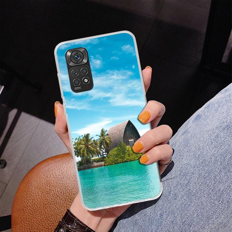 Sommer Strand Sonnenuntergang Meer Palme Handyhülle Für Xiaomi Redmi Note 15 14 13 12S 12 11 Pro Plus 14S 11S 11E 10 10S 11T 5G Persona