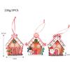 Christmas Polymer Clay Gingerbread House Ornaments, Xmas Tree Hanging Decorations (3 Pieces Per Set)