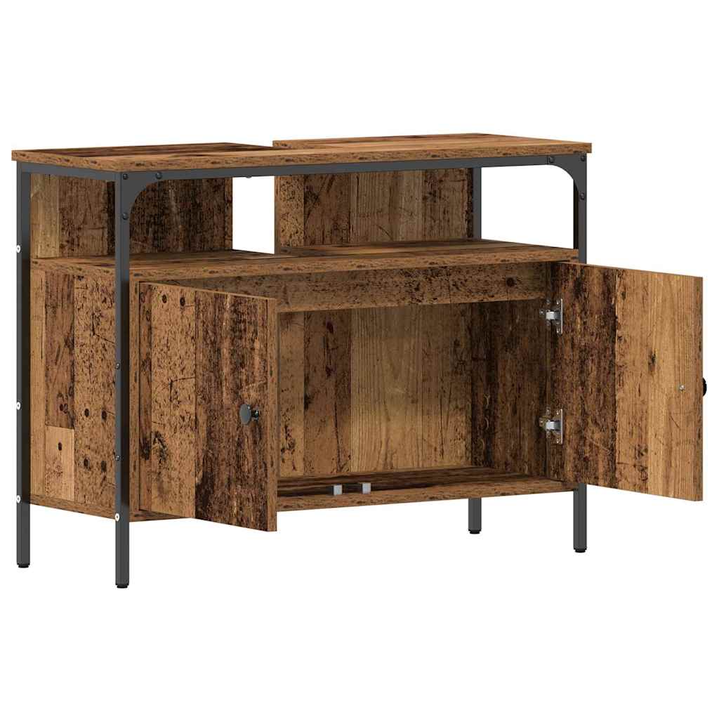Washbasin Cabinet Reclaimed Wood Look 80 x 30 x 60 cm Engineered Wood