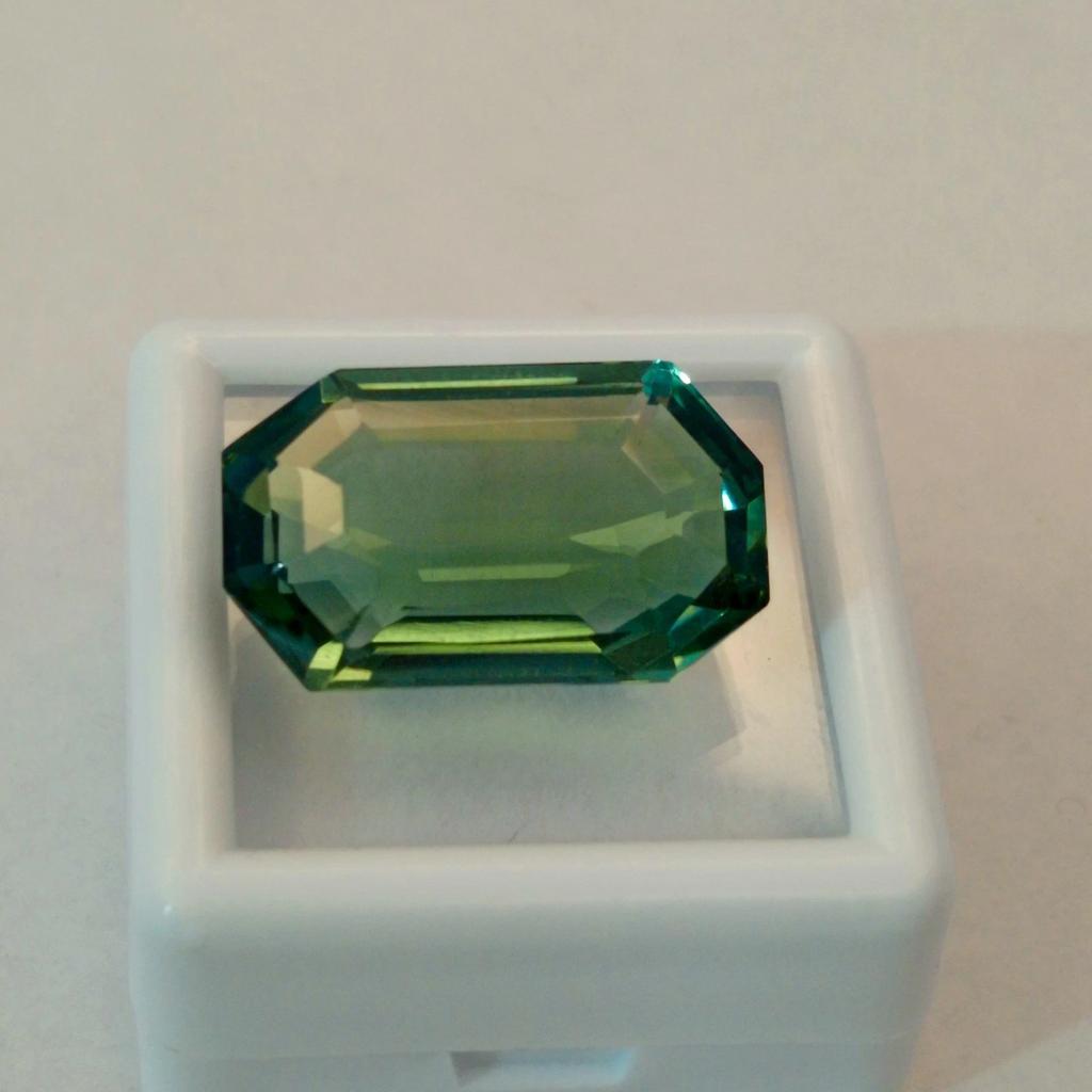Natural Green Tourmaline 15-17 Ct Emerald Cut Certified Stunning Loose Gemstone