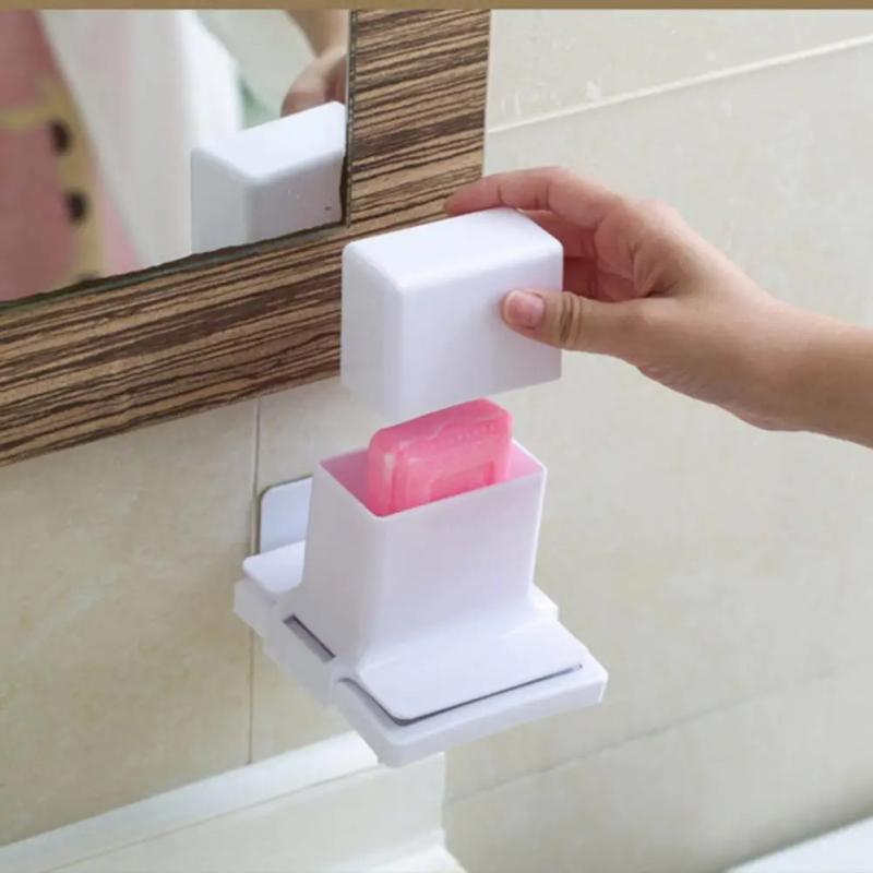 Soap Grinder For Household Bathroom Soap Rack Multi-Functional Non-Trace Paste Bathroom Drain Soap Box